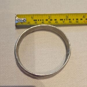 Silver Tone Textured Bangle Bracelet